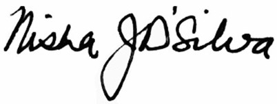 Nisha D'Silva Signature
