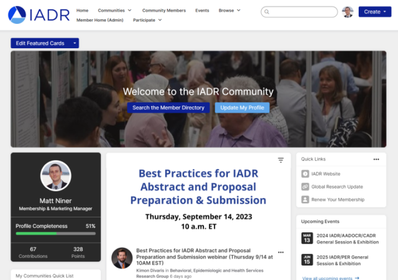 IADR Online communiuty