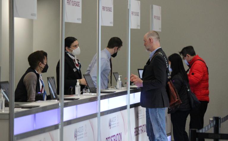 AA registration desk meeting